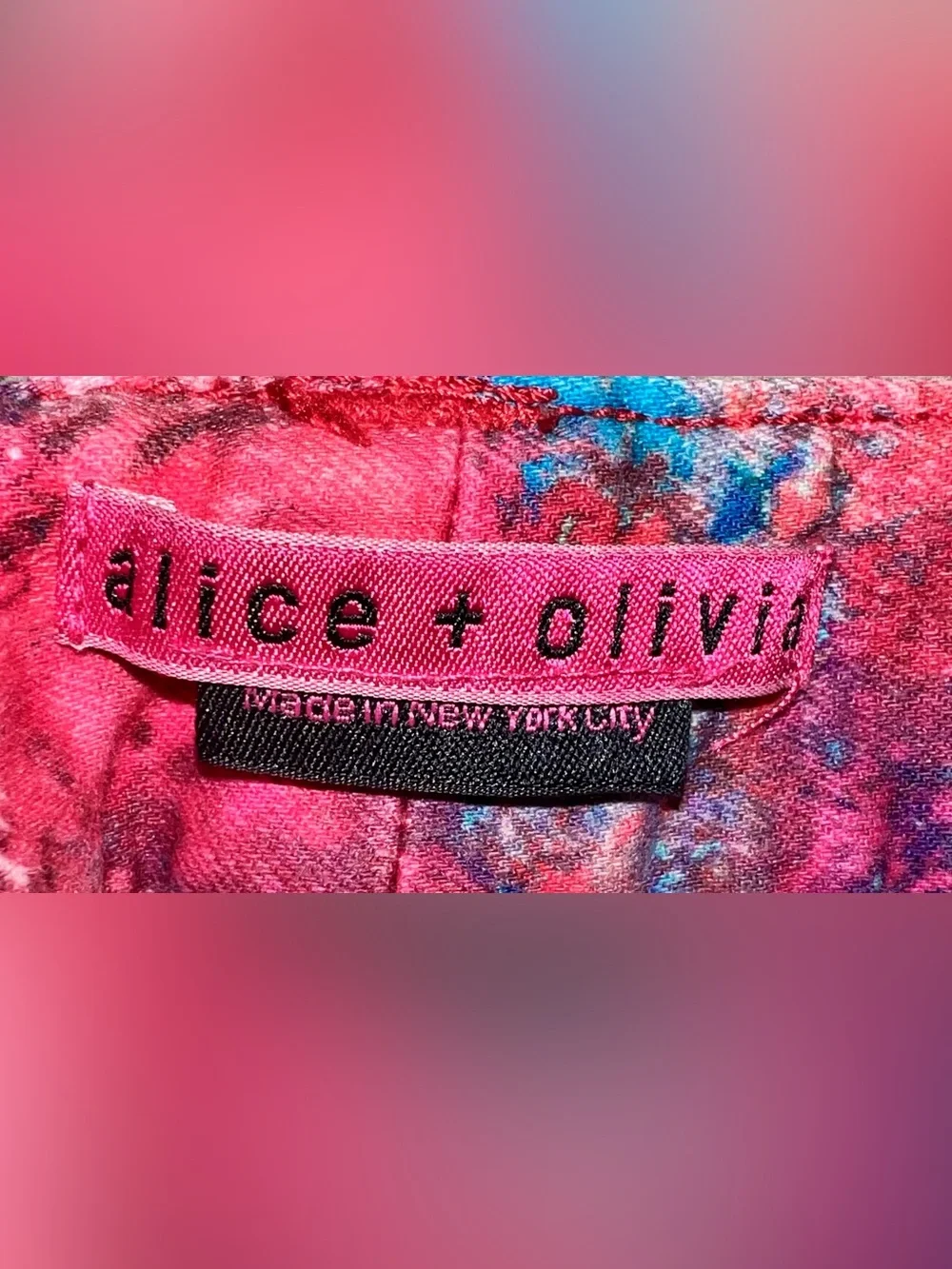 Alice + Olivia Abstract Watercolor Jeans Multicolor 11178-867